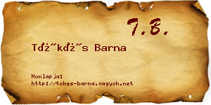 Tőkés Barna névjegykártya